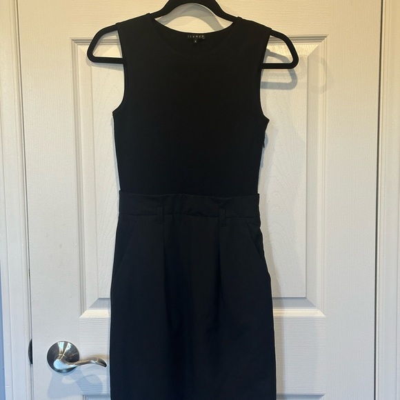 Theory Black Sleeveless Sheath Dress | Size 0 - Picture 3 of 10